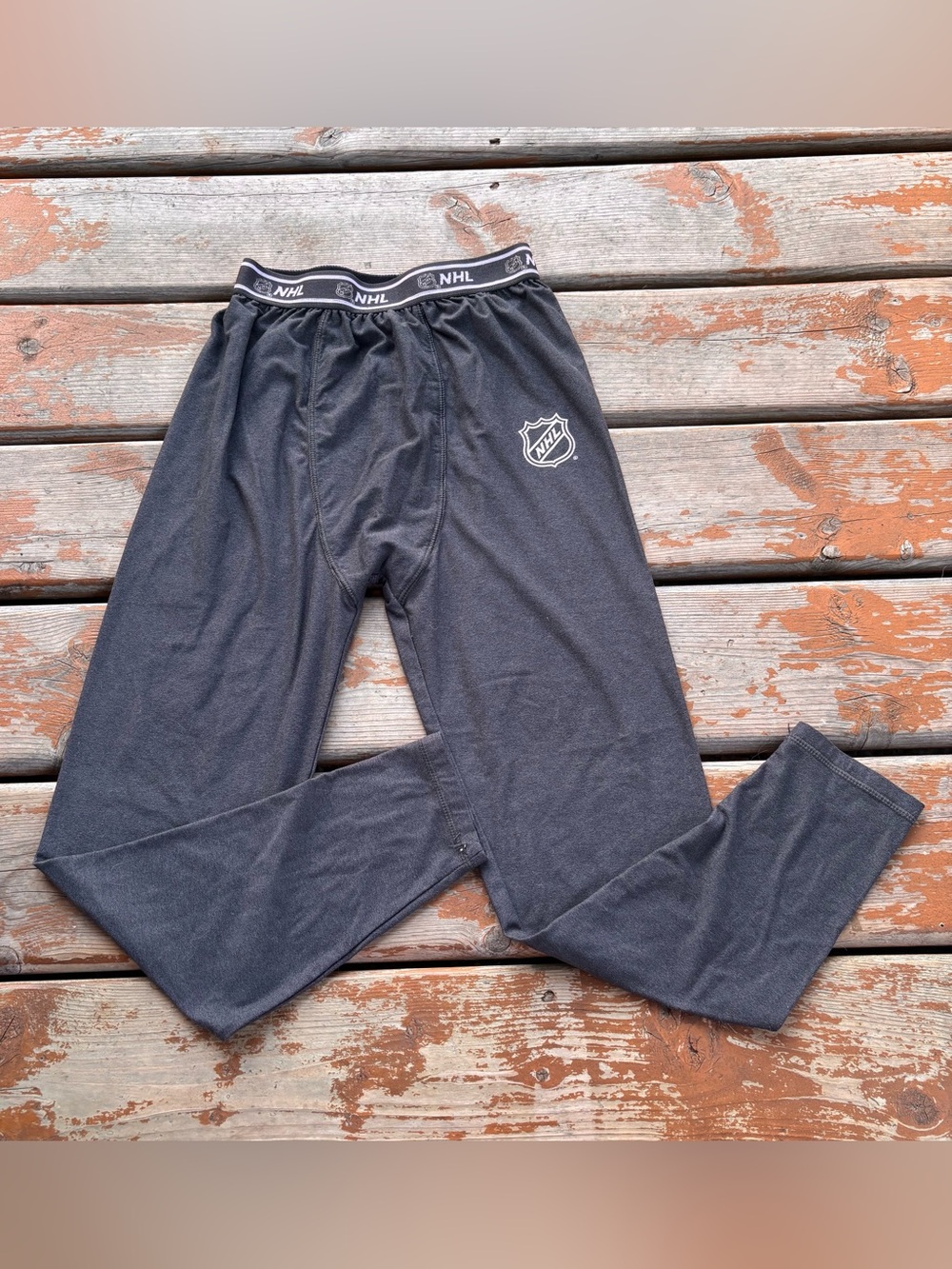 NHL Gray Base Layer or Pajama Pants - Size Youth Large (14-16)